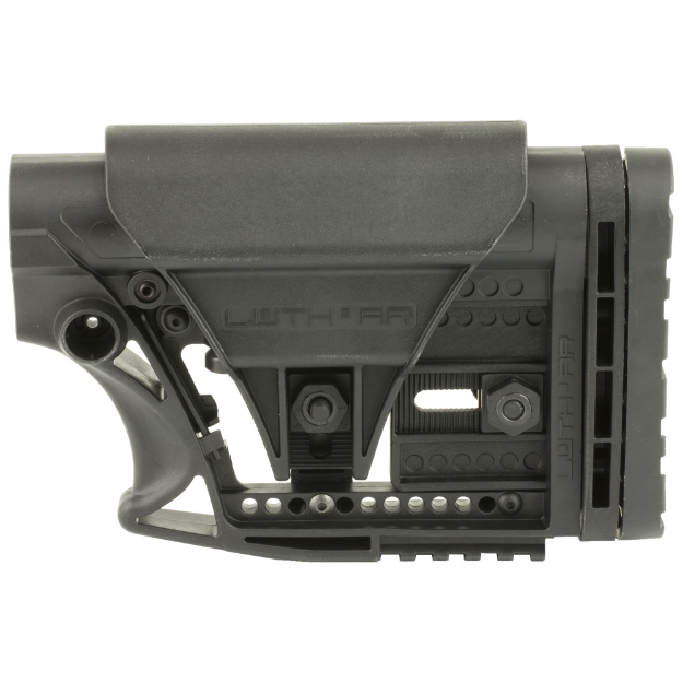 Picture of Luth-AR MBA-3 Carbine Stock  Fits AR-15 & AR-10 Commercial and Mil-Spec Dia Buffer Tubes  Adjustable Cheek Piece and Length of Pull  Black MBA-3