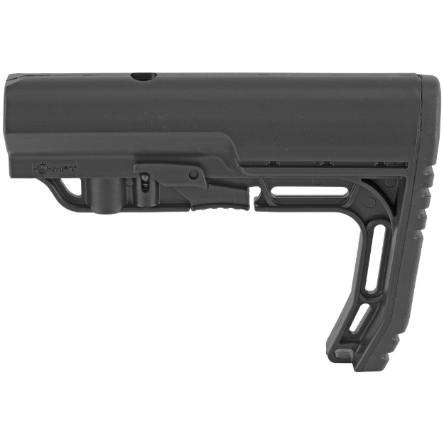 Picture of Mission First Tactical Battlelink Utility Stock  Fits 6 Position  Commercial Dia Minimalist Size  Mil-Spec  M4 Collapsible Stock  Black BMSMIL