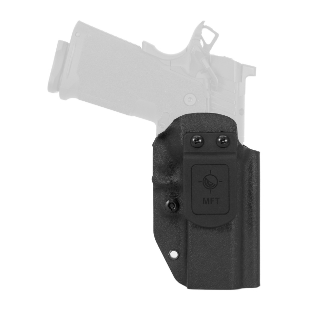Picture of Mission First Tactical Hybrid Holster  Inside Waistband Holster  Ambidextrous  Fits Springfield Prodigy 4.25"  Kydex with Leather Shell  Includes 1.5" Belt Attachment  Black H3-SFD-3-BLK2