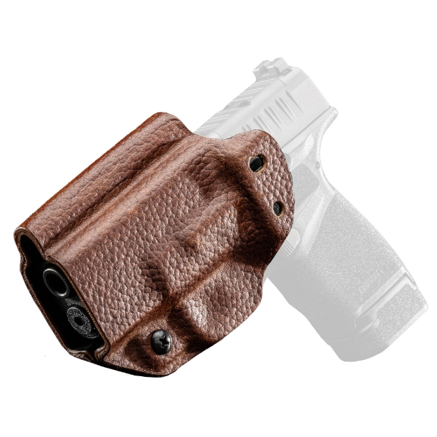 Picture of Mission First Tactical Hybrid Holster  Inside Waistband Holster  Ambidextrous  Fits Springfield Prodigy 5"  Kydex with Leather Shell  Includes 1.5" Belt Attachment  Brown H3-SFD-5-BR1