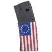 Picture of Mission First Tactical Magazine  223 Remington  556NATO  Fits AR-15  30 Rounds  Betsy Ross Flag EXDPM556D-BTR
