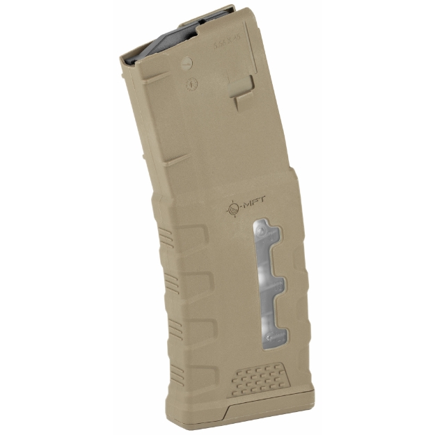Picture of Mission First Tactical MFT Window EXD Polymer Magazine  223 Remington/556NATO  .300 AAC Magazine  30 Rounds  Fits AR Rifles  Polymer  Flat Dark Earth EXDPM556-W-SDE