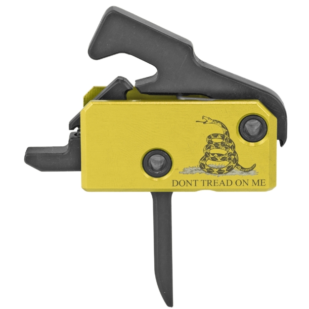 Picture of Rise Armament Flat Super Sporting Trigger with Anti-Walk Pins  "Don't Tread On Me" Logo Edition RA-140F-DTOM