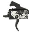 Picture of Rise Armament Super Sporting Trigger  Live Free or Die  Curved Trigger  Anodized Finish  Black and White  Includes Anti-Walk Pins RA-140-LFOD-AWP