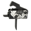 Picture of Rise Armament Super Sporting Trigger  Live Free or Die  Flat Trigger  Anodized Finish  Black and White  Includes Anti-Walk Pins RA-140F-LFOD-AWP