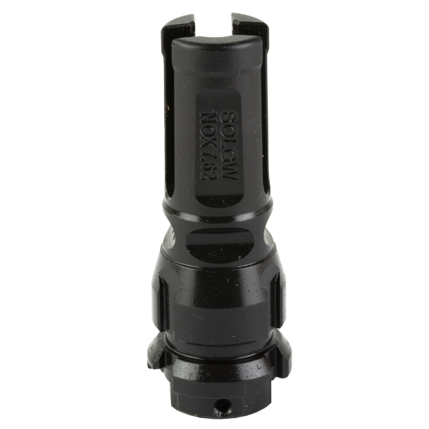 Picture of Sons of Liberty Gun Works NOX  Flash Hider  7.62mm/30 Caliber  Nitride Finish  Black  5/8X24  Fits Dead Air Armament Suppressors and KeyMount Accessories  Includes Timing Shims NOX-300