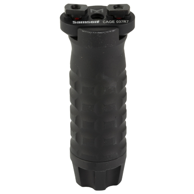 Picture of Samson Manufacturing Corp. Vertical Foregrip  Anodized Finish  Black  Fits M-LOK  Medium (3.5")  Grenade Design 04-05103-01