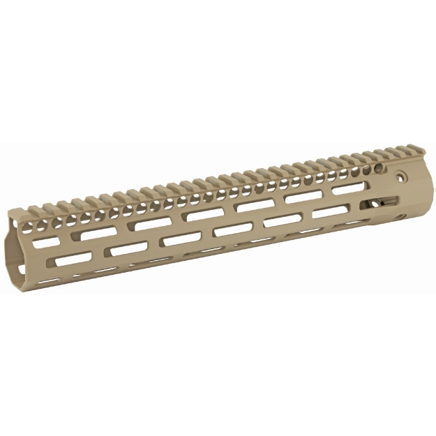 Picture of Troy Battle Rail  12.5" Low-Profile SOCC Rail  Fits AR  223REM/556NATO  M-LOK  Aluminum  Flat Dark Earth SRAI-SR1-12FT-00