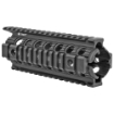 Picture of Troy Enhanced Rail  7"  Drop In  Picatinny on All Four Sides  Four Built-in Sockets Fits QD Swivels  Fits AR-15 Rifles  Black SRAI-DID-D7BT-00