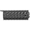 Picture of Troy Enhanced Rail  7"  Drop In  Picatinny on All Four Sides  Four Built-in Sockets Fits QD Swivels  Fits AR-15 Rifles  Black SRAI-DID-D7BT-00