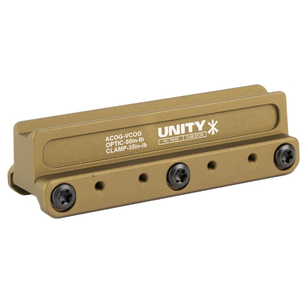 Picture of Unity Tactical FAST  Red Dot Mount  2.05" Optical Height  Compatible with ACOG/VCOG Footprints  Anodized Finish  Flat Dark Earth FST-COGF