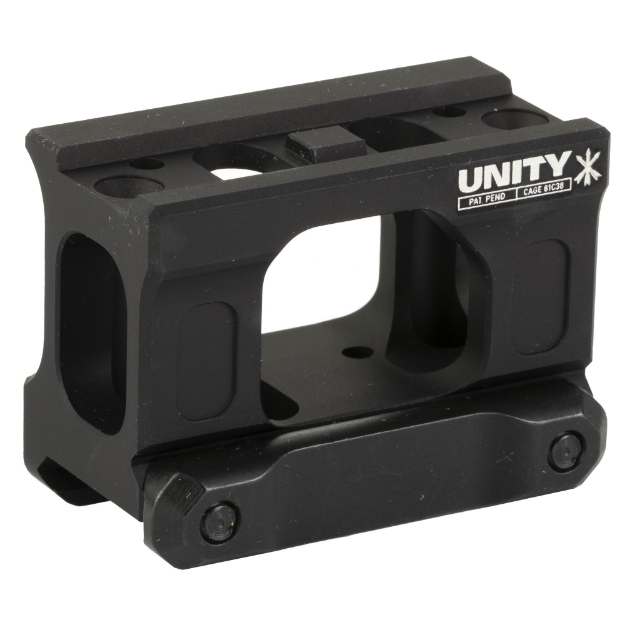 Picture of Unity Tactical FAST Micro  Red Dot Mount  2.26" Optical Height  Compatible with CompM5s  CompM5b  Duty RDS Footprints  Anodized Finish  Black FST-MISB