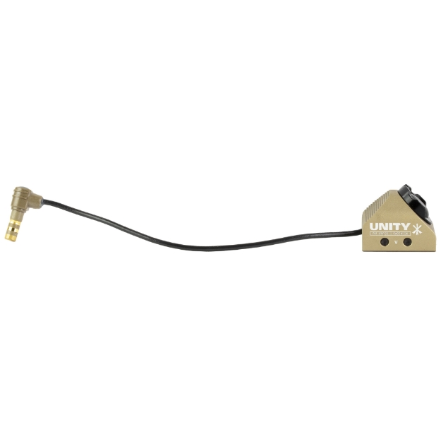 Picture of Unity Tactical Hot Button  Light Activation Switch  Picatinny  Compatible with NGAL LA-23/PEQ Laser Ports Vis Overide  Anodized Finish  Flat Dark Earth HBR-NFV
