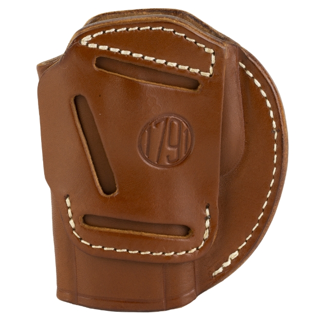 Picture of 1791 4 Way  Inside/Outside Waistband Holster  Size 6  Matte Finish  Leather Construction  Classic Brown  Right Hand 4WH-6-CBR-R