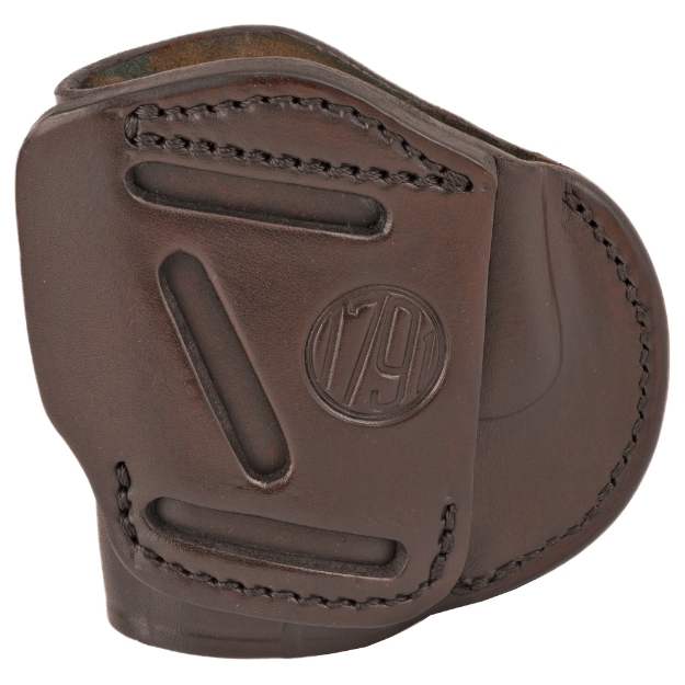 Picture of 1791 4 Way Holster  Leather Belt Holster  Right Hand  Signature Brown  Fits Glock 26 27 33 & Springfield XDS/XDE/XD9/XD40  Size 4 4WH-4-SBR-R