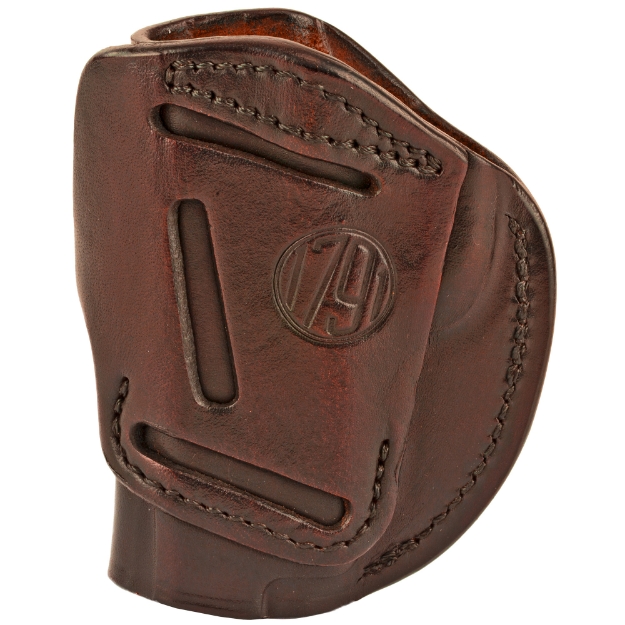Picture of 1791 4 Way Holster  Leather Belt Holster  Right Hand  Signature Brown  Fits Glock 48 & S&W EZ380  Size 1 4WH-1-SBR-R