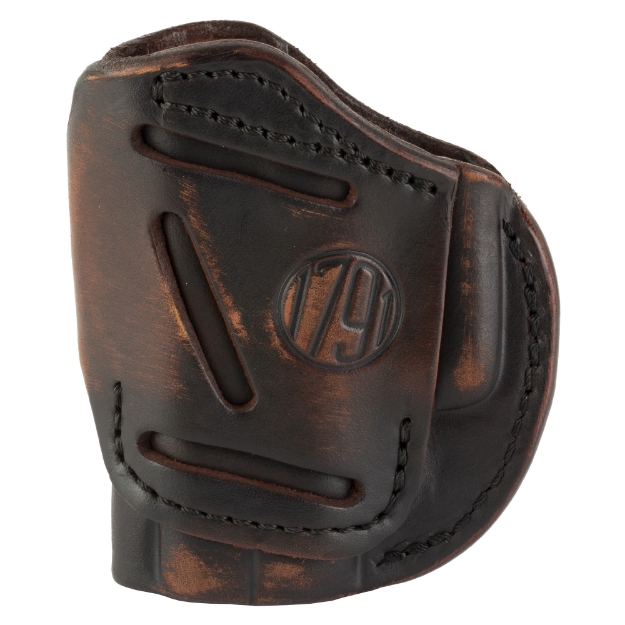 Picture of 1791 4 Way Holster Size 2  IWB or OWB Holster  Fits Sub-Compact Pistols  Matte Finish  Vintage Leather  Right Hand 4WH-2-VTG-R