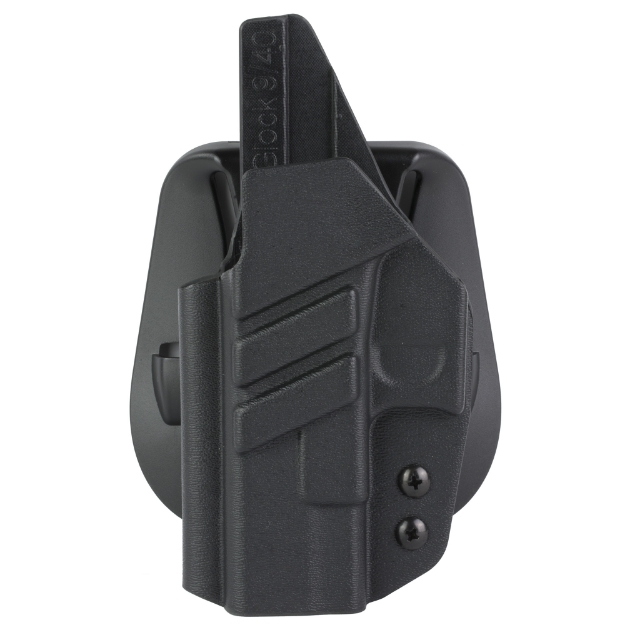 Picture of 1791 Kydex Paddle  Outside Waistband Holster  Fits Glock 17/19/26  Matte Finish  Kydex Construction  Black  Left Hand TAC-PDH-OWB-GLOCK-BLK-L