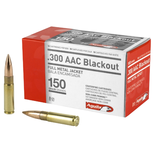 Picture of Aguila Ammunition 300 Blackout  150 Grain  Full Metal Jacket  50 Round Box 1E300110