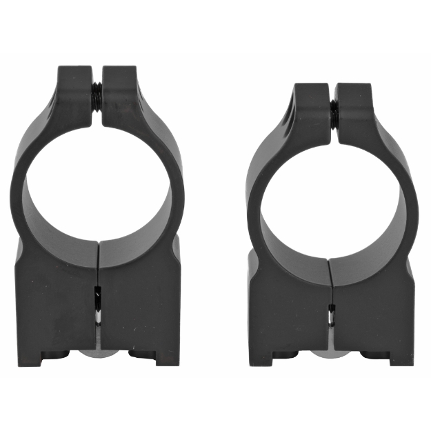 Picture of Warne Permanent Attached Fixed Ring Set  Fits Ruger M77  1" Medium  Matte Finish 1R7M