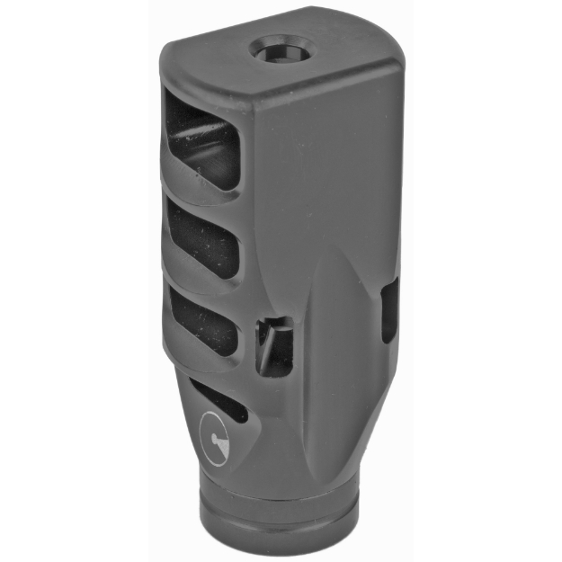 Picture of Ultradyne USA Pegasus Compensator Muzzle Brake with Timing Nut  AR  556/223  1/2"x28 Thread  1.25" Outside Diameter  416 SS  Black Nitride Finish UD11010