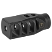 Picture of Ultradyne USA Pegasus Compensator Muzzle Brake with Timing Nut AR-10 6.5  5/8"-24 Thread  1.360 Outside Diameter  Steel Nitride Finish UD10240