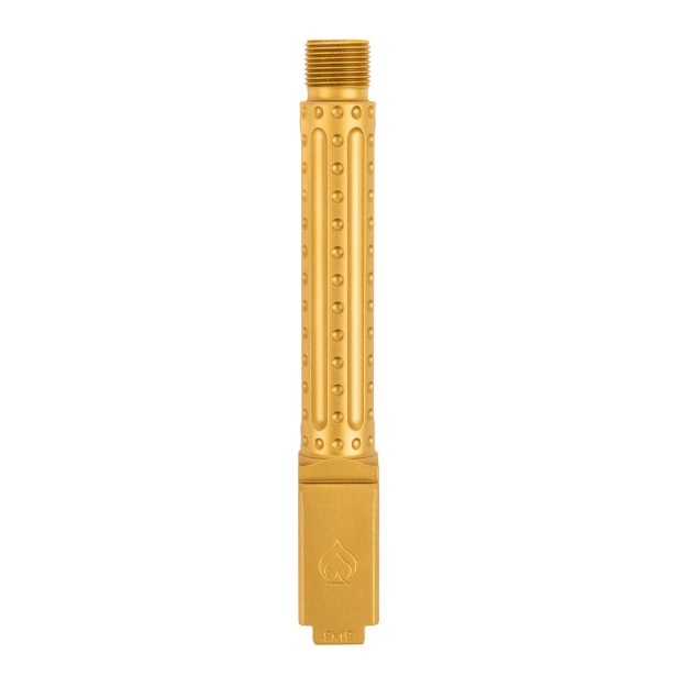 Picture of Ballistic Advantage Premium Series  9MM  4.5" Threaded Barrel  1/2x28  Bomber Fluting  For Glock 19 Gen 3-5  PVD Finish  Gold BAPSG195T2G