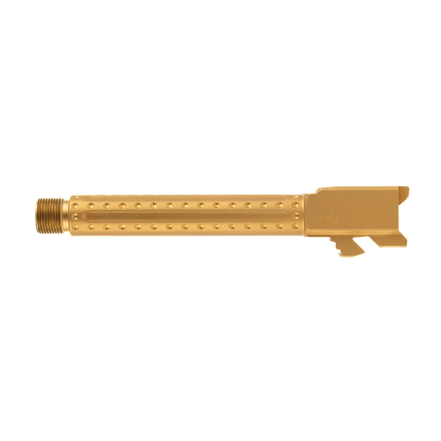 Picture of Ballistic Advantage Premium Series  9MM  5" Threaded Barrel  1/2x28  Bomber Fluting  For Glock 17 Gen 5  PVD Finish  Gold BAPSG175T2G