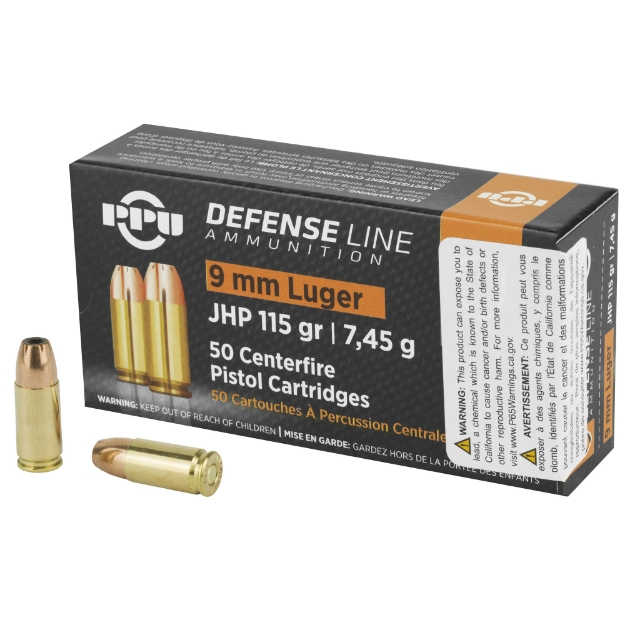 Picture of Prvi Partizan Handgun Defense  9MM  115Grain  Jacketed Hollow Point  50 Round Box PPD91