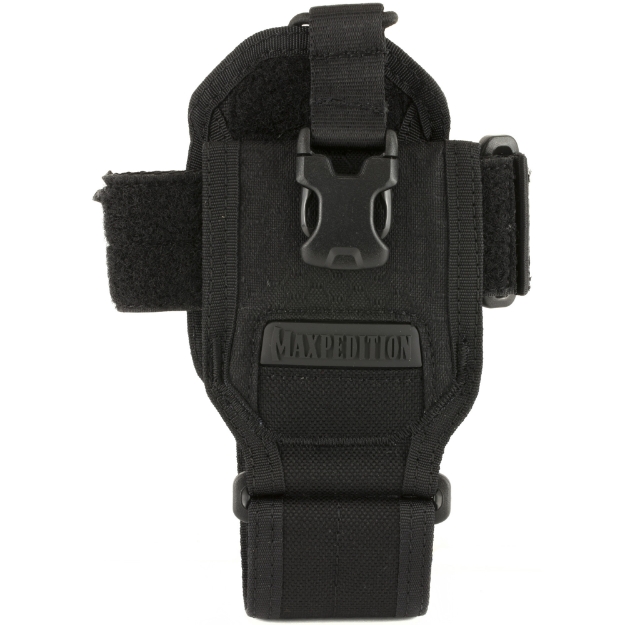Picture of Maxpedition RDP Radio Pouch  Adjustable Side and Bottom Hook & Loop Straps  Adjustable Top Bungee  Black RDPBLK