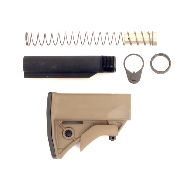 Picture of LWRC Ultra-Compact Individual Weapon Stock Kit  Shortened Stock  Buffer  Buffer Tube  Buffer Spring  Flat Dark Earth 200-0092A02