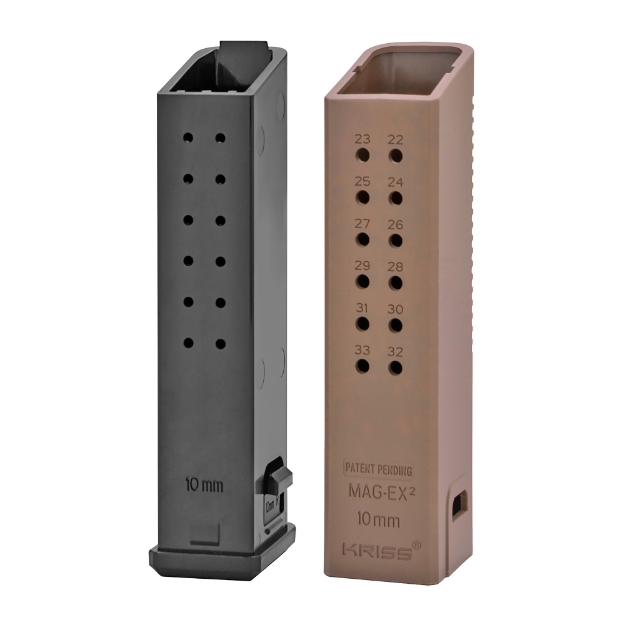 Picture of KRISS USA  Inc Magazine Extension  10MM  +18 Rounds  FDE  Fits Kriss VECTOR  3 Pack KVA-MX2K10FD01