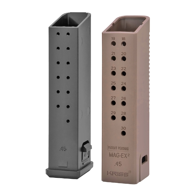 Picture of KRISS USA  Inc Magazine Extension  45 ACP  +17 Rounds. Flat Dark Earth  Fits Kriss VECTOR  3 Pack KVA-MX2K45FD01