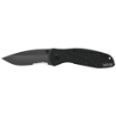 Picture of Kershaw Blur Glass Breaker  3.4"  Assisted Folding Knife  Modified Drop Point  Thumb Stud  Pocket Clip  Glass Breaker  14C28N/OD  Black Anodized Aluminum 6061-T6 1670GBBLKST