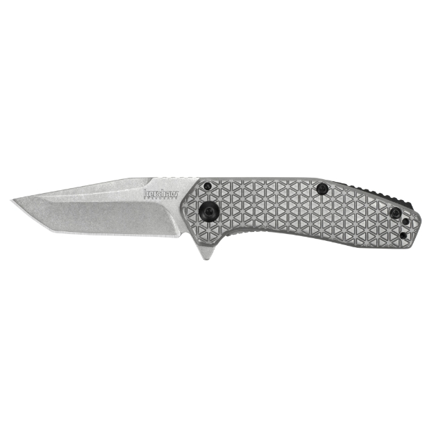Picture of Kershaw CATHODE  Folding Knife/Assisted  4CR14  Stonewashed  Plain  Drop Point  SpeedSafe  Flipper  FRAME Lock  Reversible Carry  2.25"  Steel  Stonewashed  Box 1324