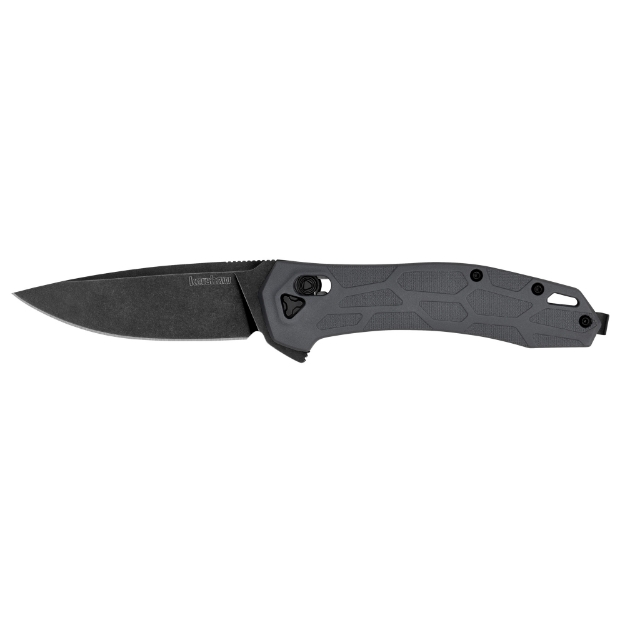 Picture of Kershaw Covalent  Folding Knife  Flipper Assisted Opening Plain Edge  D2 Tool Steel  Black Oxide Coating  Glass Filled Nylon Handle  3.2" Blade  7.6" Overall Length  Includes Deep Carry Pocket Clip 2042