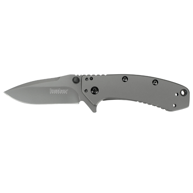Picture of Kershaw Cryo  2.75" Assisted Folding Knife  Clip Point  Plain Edge 8CR13MOV/Titanium  Carbon Nitride Coating  Black 8CR13MOV/Titanium Carbon Nitride Coating Plain Box 1555TI