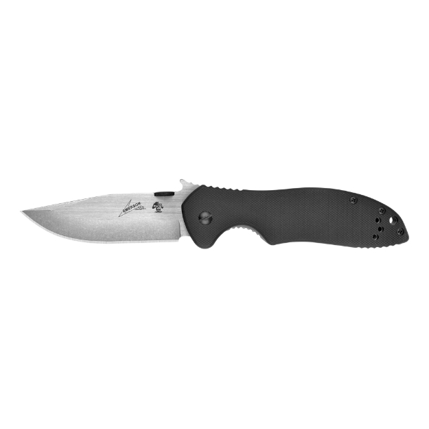Picture of Kershaw Emerson CQC-6K  3.25" Folding Knife  Drop Point  Plain Edge  D2 Steel  G-10 Front and Bead Blasted Stainless Back Handles 6034D2