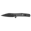 Picture of Kershaw Flyby  Folding Knife  Flipper Assisted Opening  Plain Edge  D2 Tool Steel  Blackwash Finish  Stainless Steel Handle  3" Blade  7.1" Overall Length  Includes Deep Carry Pocket Clip 1404