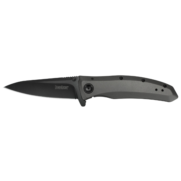 Picture of Kershaw GRID  Folding Knife  4Cr14  black-oxide  Plain  Drop Point  SpeedSafe  Flipper  Frame Lock  Reversible Carry  3.7"  Steel  Titanium Carbo-Nitride  Box 2200