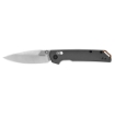 Picture of Kershaw Iridium  Folding Knife  Thumb Stud Ball Bearing Opening  Plain Edge  D2 Tool Steel  Stonewashed Finish  Anodized Aluminum Handle  3.4" Blade  7.9" Overall Length  Includes Deep Carry Pocket Clip 2038