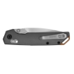 Picture of Kershaw Iridium  Folding Knife  Thumb Stud Ball Bearing Opening  Plain Edge  D2 Tool Steel  Stonewashed Finish  Anodized Aluminum Handle  3.4" Blade  7.9" Overall Length  Includes Deep Carry Pocket Clip 2038