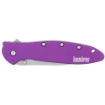 Picture of Kershaw Leek  3"  Assisted Folding Knife  Clip Point Thumb  Plain Edge  14C28N/Satin  Anodized Aluminum  Thumb Stud/Pocket Clip  Purple 1660PUR