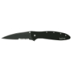 Picture of Kershaw Leek  3" Assisted Folding Knife  Clip Point  Combo Edge  14C28N/Satin  Black DLC 410 Stainless  Thumb Stud/Pocket Clip 1660CKTST