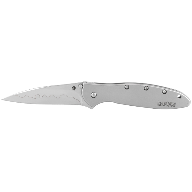 Picture of Kershaw Leek  3" Assisted Folding Knife  Clip Point  Plain Edge  14C28N/Composite/Copper  Satin 410 Stainless  Thumb Stud/Pocket Clip 1660CB