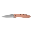 Picture of Kershaw Leek  3" Folding Knife/Assisted  Wharncliffe Point  Plain Edge  CPM154 Stonewashed  Copper Handle Scales 1660CU