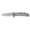 Picture of Kershaw Outcome  Folding Knife  Flipper Assisted Opening  Plain Edge  8Cr13MoV Steel  Stonewashed Finish  Stainless Steel Handle  2.8" Blade  6.7" Overall Length  Includes Deep Carry Pocket Clip 2044