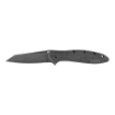 Picture of Kershaw RANDOM LEEK-BLACKWASH  Folding Knife  Plain Edge  Reverse Tanto  3" Blade  Stainless Steel  BlackWash Finish  Sandvik 14C28N  SpeedSafe  Flipper  Frame Lock  Reversible Carry 1660RBW