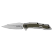 Picture of Kershaw Salvage  Folding Knife/Assisted Open  2.9" Blade  Reverse Tanto  8Cr13MoV Steel  Silver Stonewashed  OD Green Grip 1369
