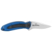 Picture of Kershaw Scallion  2.4"  Assisted Folding Knife  Clip Point  Plain Edge  420HC/Satin  Anodized Aluminum  Thumb Stud/Pocket Clip  Navy Blue 1620NB